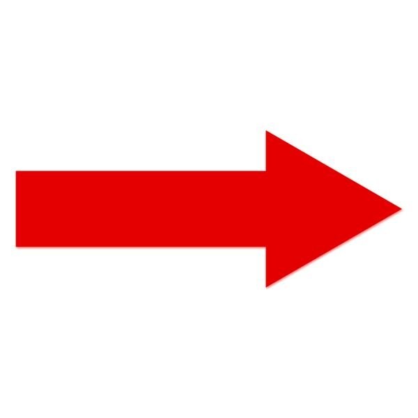 Ergomat 10inx4in Stem 2in DuraStripe Supreme Arrows Red, 36PK DSV-ARR-10-R-KIT - main